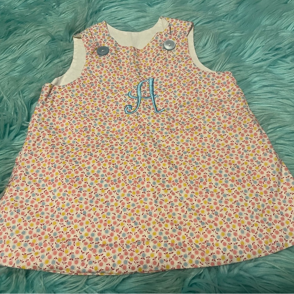 Floral Baby Dress with Monogram